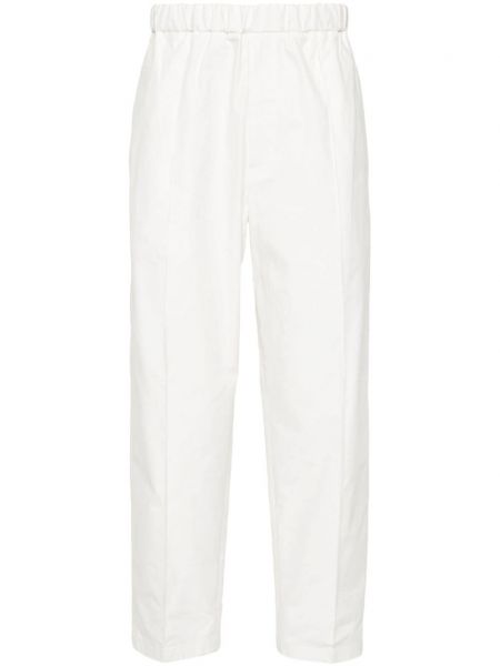 Βαμβακερό παντελόνι Jil Sander λευκό
