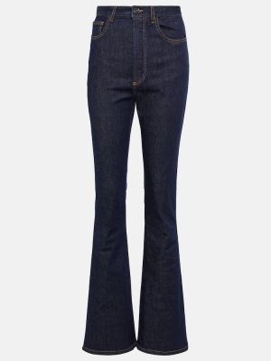 Proste jeansy z wysoką talią Alaã¯a niebieskie