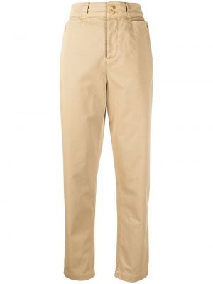 Pantalones rectos de cintura alta Etro marrón