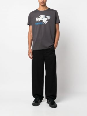 T-shirt aus baumwoll mit print Marant grau
