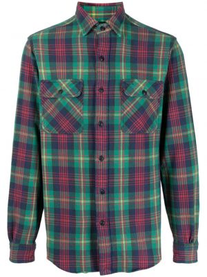 Vlnená kockovaná vlnená košeľa Polo Ralph Lauren zelená