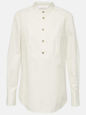Blusa de algodón Chloé blanco