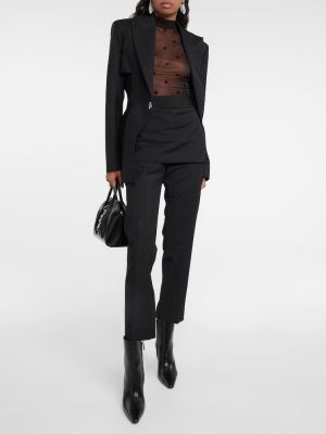 Body de tul de tejido jacquard Givenchy negro
