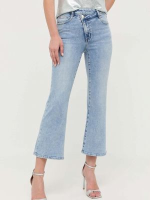 Hedvábné džíny s vysokým pasem Miss Sixty modré