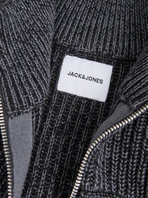 Плетен пуловер Jack&jones черно