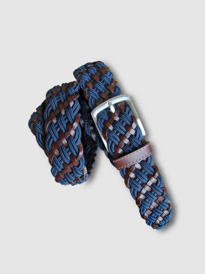 Cinturón con trenzado Leyva azul