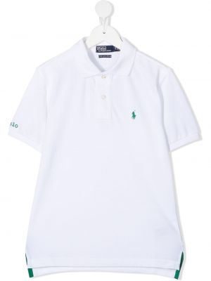 Kort tröja för tjejer Ralph Lauren Kids vit