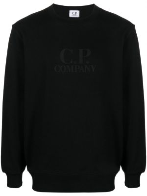 Fleece πουλόβερ με κέντημα από ζέρσεϋ C.p. Company μαύρο