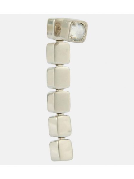 Σκουλαρίκια με πετραδάκια Jil Sander ασημί
