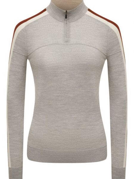 Шерстяной пуловер Loro Piana серый