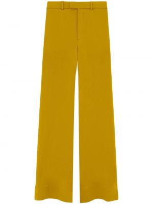 Pantaloni din crep Saint Laurent galben