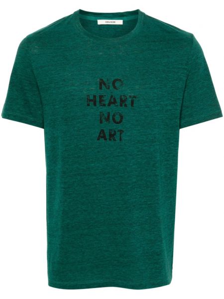 T-shirt avec imprimé slogan à imprimé Zadig&voltaire vert