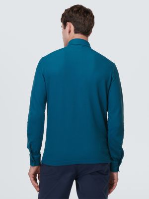 Bombažni pulover Loro Piana modra