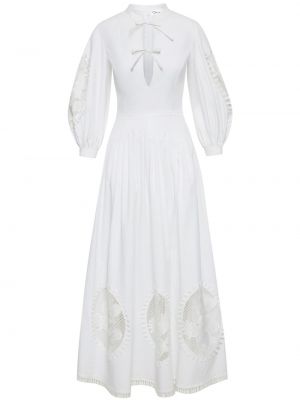 Sukienka midi Oscar De La Renta biała