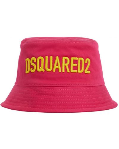 Памучна шапка Dsquared2 розово