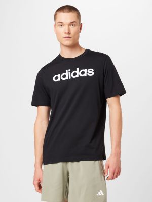 Majica s vezom od jersey Adidas Sportswear crna