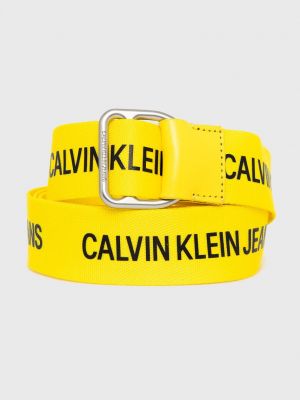 Pasek Calvin Klein Jeans, żółty