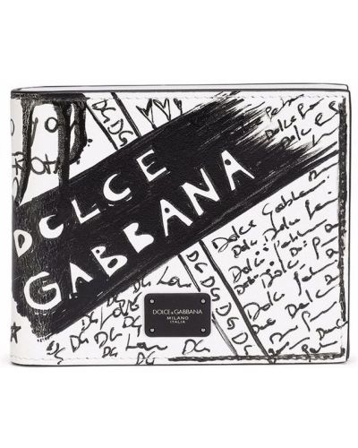 Cartera con estampado Dolce & Gabbana blanco