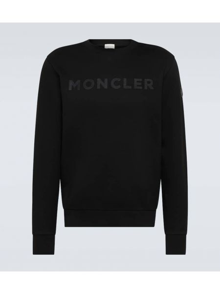 Jersey sweatshirt aus baumwoll Moncler schwarz