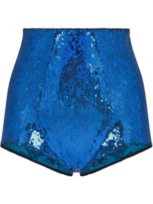 Pantaloncini con paillettes Dolce & Gabbana blu