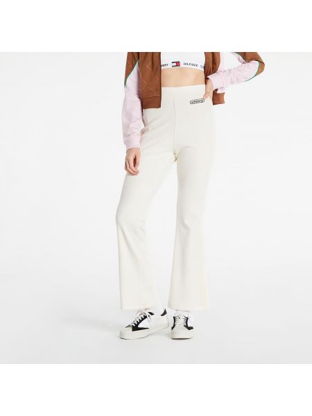 Ρετρό παντελόνι φωτοβολίδας Adidas Originals λευκό