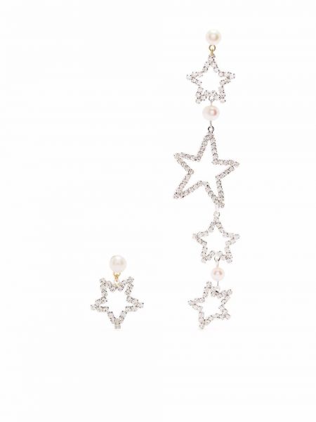 Naušnice s kristalima s uzorkom zvijezda Magda Butrym srebrena