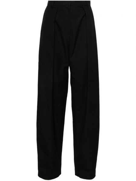 Pantalon en coton plissé Magda Butrym noir