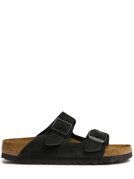 Ruskind sandaler med stropper Birkenstock sort