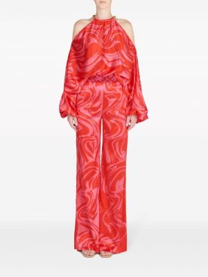 Spodnie z nadrukiem w abstrakcyjne wzory Silvia Tcherassi