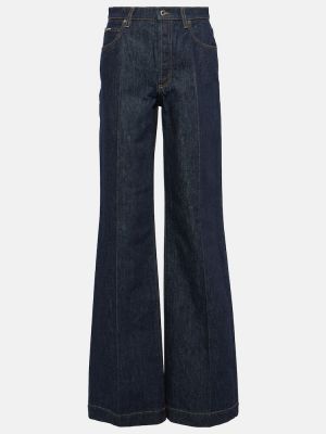 Bootcut džínsy s vysokým pásom Dolce&gabbana modrá