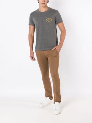 T-shirt en coton à imprimé Osklen gris