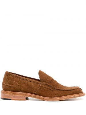 Slip-on seemisnahksed loafer-kingad Tricker's pruun