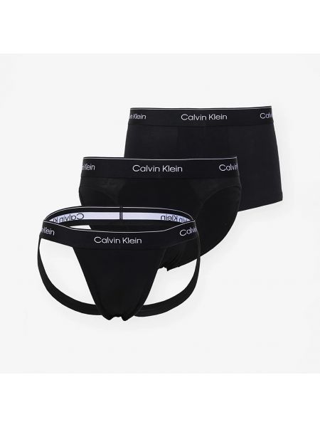 Bavlněné boxerky s nízkým pasem Calvin Klein černé