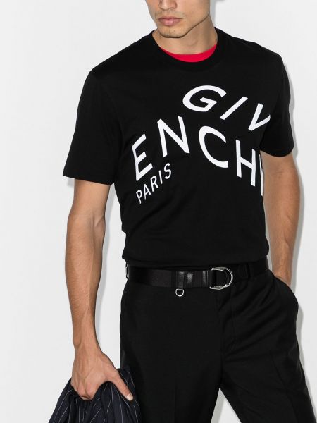 Camiseta con bordado Givenchy negro