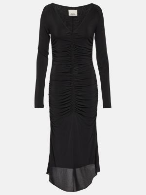 Черное платье миди из джерси Isabel Marant