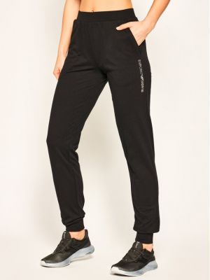 Priliehavé teplákové nohavice Emporio Armani Underwear čierna