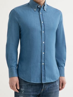 Рубашка Brunello Cucinelli синяя