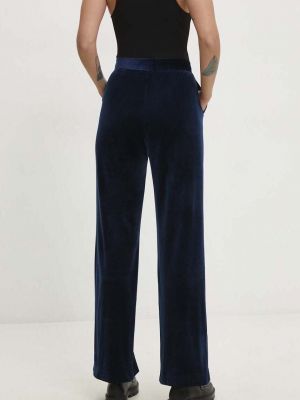 Pantaloni cu talie înaltă de catifea Answear Lab albastru