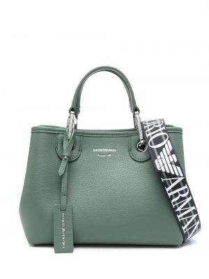 Τσάντα shopper Emporio Armani πράσινο