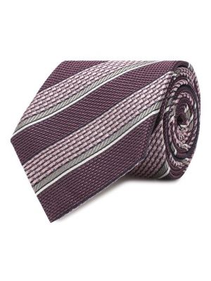 Шелковый галстук Zegna Couture фиолетовый