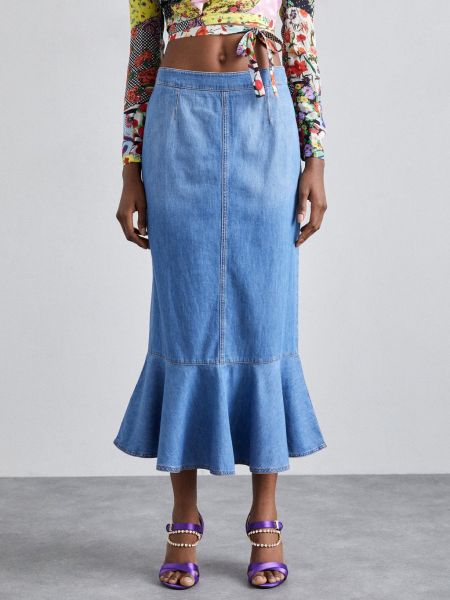 Джинсовая юбка Moschino Jeans синяя