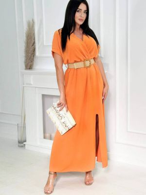 Sukienka długa Kesi pomarańczowa