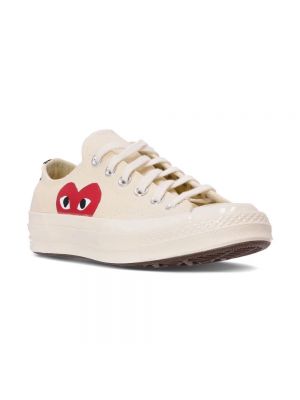 Sneakersy w serca Comme Des Garcons Play beżowe