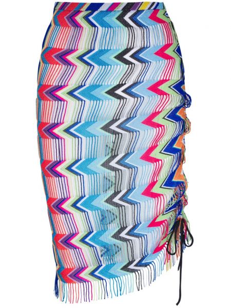 Draperet pencil skirt Missoni blå