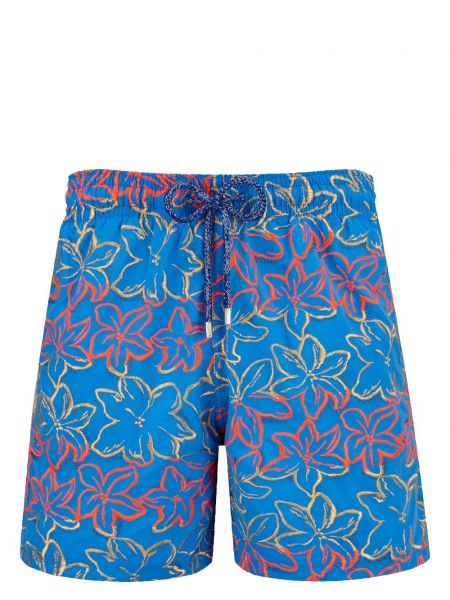 Kratke hlače s cvjetnim printom s printom Vilebrequin plava