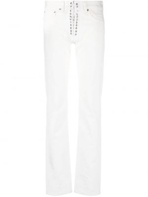 Straight fit džíny s nízkým pasem Ludovic De Saint Sernin bílé