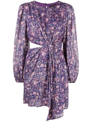 Trykt floral dress Maje lilla