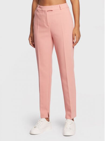 Slim fit kalhoty Comma růžové