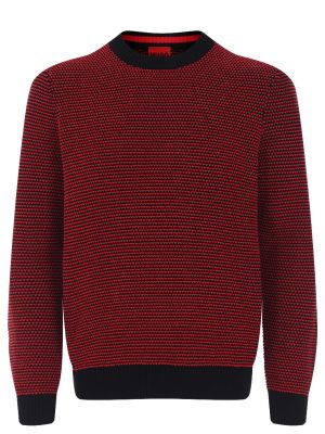 Хлопковый свитер Hugo красный