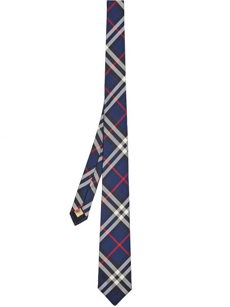 Krawat w kratkę Burberry niebieski